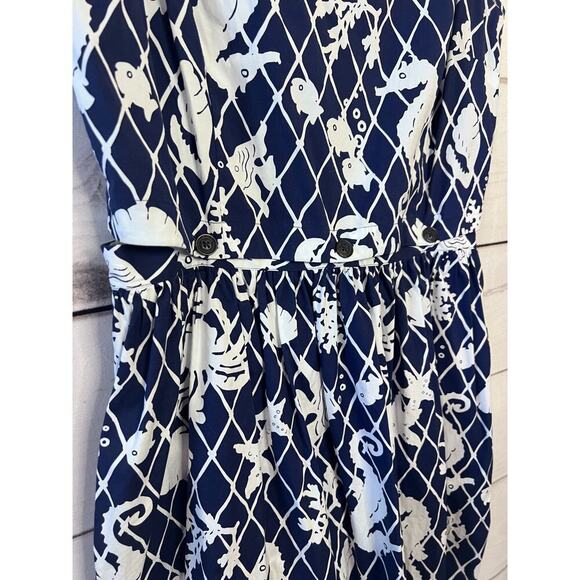 Brooks Brothers Size 6 Detachable Top Skirt to make Dress Nautical Navy White - Picture 2 of 6